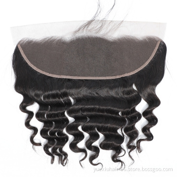 Wholesale Transparent HD Thin Swiss Lace Frontal Closure,Pre Plucked Virgin Hair HD Lace Frontal With Baby Hair